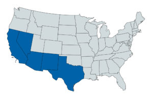 Southwest Service Regions Map
